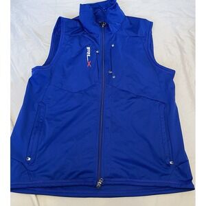 RLX Ralph Lauren Performance Full Zip Vest Blue Medium‎ Polyester